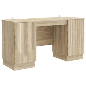 vidaXL Galds Sonomas ozols 142,5 x 50 x 75 cm Inženierijas koks