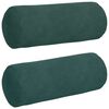 vidaXL Spilveni 2 pcs Tum&scaron;i zaļ&scaron; &Oslash; 15 x 40 cm Korduroja audums
