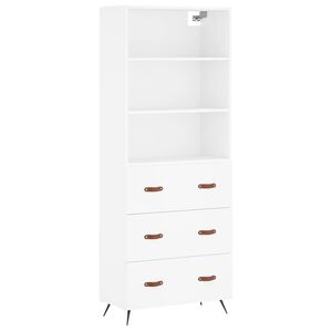 vidaXL augstais skapis, balts, 69,5x34x180 cm, inženierijas koks