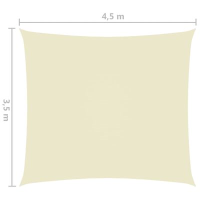 vidaXL saulessargs, taisnstūra, 3,5x4,5 m, krēmkrāsas oksforda audums