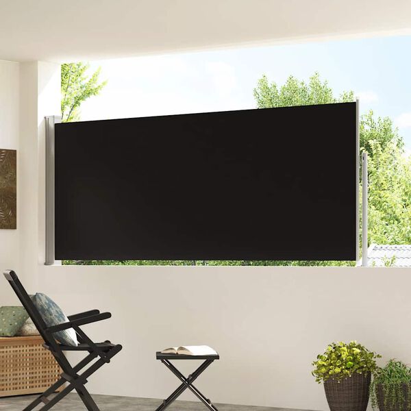 vidaXL izvelkama sānu markīze, 120x300 cm, melna
