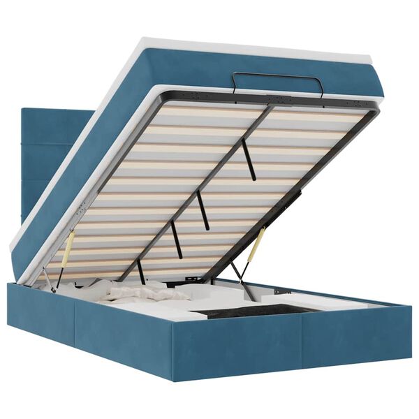 vidaXL Osmaņu gultas rāmis ar matračiem tum&scaron;i pelēks 120x190cm samts