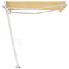 vidaXL izvelkama markīze ar kātu, 300x250 cm, manuāla, dzeltena/balta