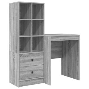 vidaXL Galds Pelēks Sonoma 105,5 x 50 x 127 cm 2 gab.