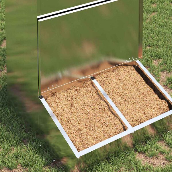 vidaXL Cūku barotava Sudraba 55 x 51 x 91,5 cm Cinkots tērauds