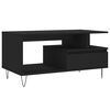 vidaXL kafijas galdiņ&scaron;, melns, 90x49x45 cm, inženierijas koks