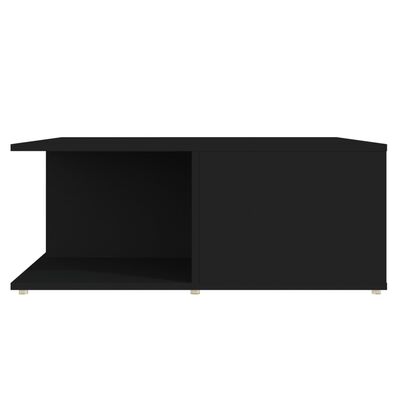 vidaXL kafijas galdiņš, 80x80x31 cm, melns, skaidu plāksne
