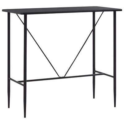 vidaXL bāra galds, melns, 120x60x110 cm, MDF