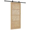 vidaXL Slīdo&scaron;ās durvis Dabiska un melna 86 x 198,5 cm