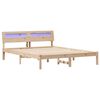 vidaXL Gultas rāmis Brūna 150 x 200 cm Ciets priedes koks