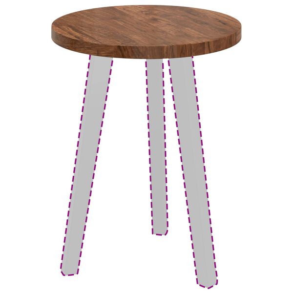 vidaXL Galda virsma Gai&scaron;i brūns &Oslash; 40 x 2,5 cm Cietā ozola koks