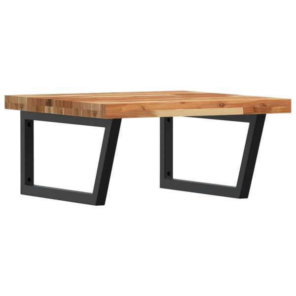 vidaXL izlietnes plaukts, stiprināms pie sienas, tērauds, akācija