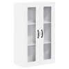 vidaXL Sienas stikla skapis PORTO Balts 60 x 31 x 100 cm