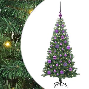 vidaXL Ziemassvētku eglīte Zaļa 120 cm PVC