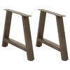 vidaXL kafijas galdiņa kājas, 2 gab., A-veida, 60x(42-43) cm, tērauds