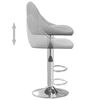 vidaXL bāra krēsls, gaiši pelēks samts