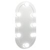 vidaXL spogulis ar LED gaismām, 40x20 cm, stikls, ovāls