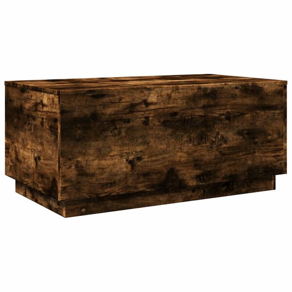 vidaXL kafijas galdiņ&scaron; ar LED, ozolkoka, 90x50x40 cm