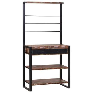 vidaXL Virtuves plaukts Daudzkrāsains un melns 80 x 40 x 160 cm