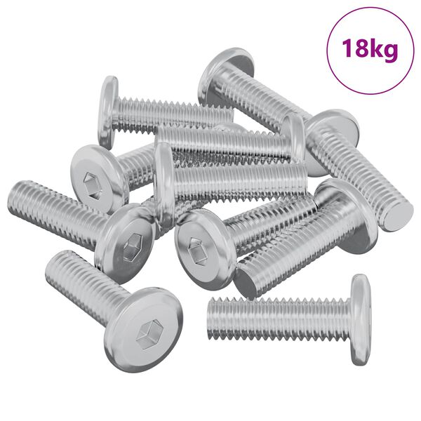 vidaXL Skrūve 1593 pcs Sudraba 8 x 25 mm Tērauds