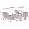 vidaXL 7-daļīgs dārza dīvāna komplekts, matrači, bē&scaron;a PE rotangpalma