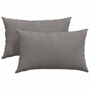 vidaXL Dīvāna spilveni 2 pcs Gai&scaron;i pelēks 50 x 30 cm Korduroja audums
