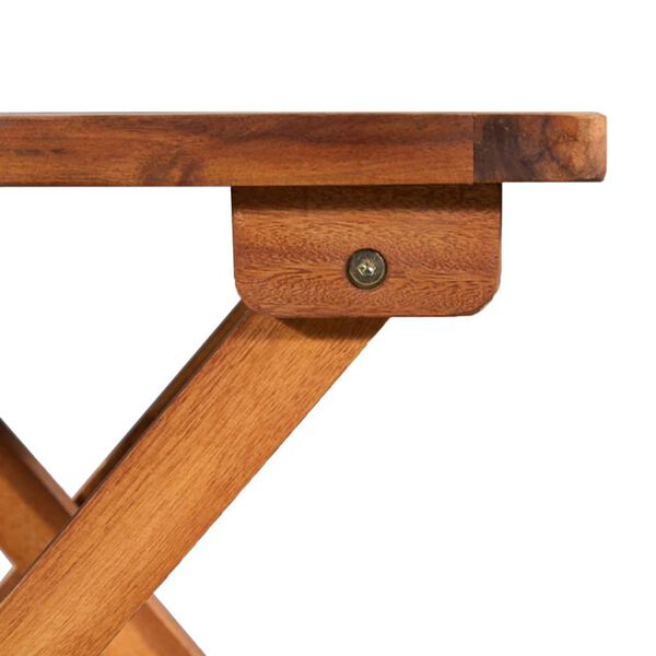 vidaXL sauļo&scaron;anās zviļņi, 2 gab., ar galdu, PE pinums, akācijas koks