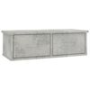 vidaXL sienas atvilktņu plaukts pelēks 60x26x18,5 cm inženierijas koks