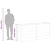 vidaXL augstā puķu kaste, 200x50x91 cm, pelēks WPC