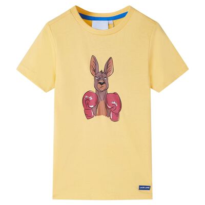Bērnu T-krekls ar īsām piedurknēm, dzeltens, 92