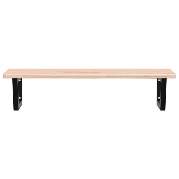 vidaXL izlietnes plaukts, stiprināms pie sienas, tērauds, ozola koks