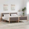 vidaXL Gultas rāmis Braun un taupe 200 x 200 cm Priedes masīvkoks