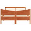 vidaXL gultas rāmis ar galvgali, vaska brūnas, 140x200 cm, priede