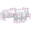 vidaXL Dīvāna komplekti 8 pcs Dabisks un bē&scaron;s Cietā akācijas koks