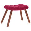 vidaXL &Scaron;ūpuļkrēsls ar Stool Wine Red Velvet