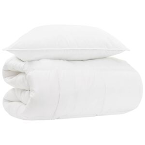 vidaXL Segas komplekts 2 gab. 135 x 200 cm Visām sezonām Bambuss Balts