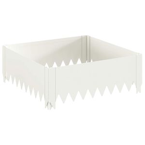 vidaXL Zāliena Apmale 60 x 60 x 20 cm Tērauds Balts