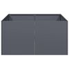 vidaXL puķu kaste, pelēka, 80x80x40 cm, auksti velmēts tērauds