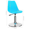 vidaXL grozāmi virtuves krēsli, 2 gab., zila mākslīgā āda
