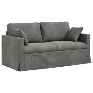 vidaXL Dīvāns Tum&scaron;i pelēks 158 x 78 x 80 cm Samts