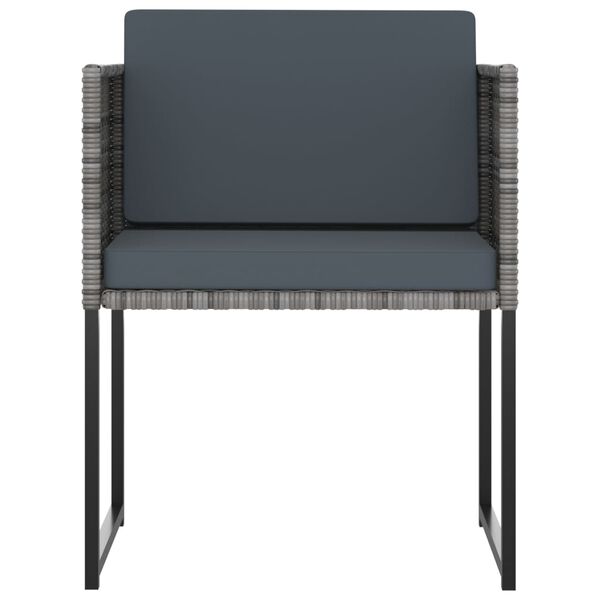 vidaXL 11-daļīgs dārza mēbeļu komplekts ar matračiem, PE rotangpalma