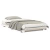 vidaXL Gultas rāmis Balts 100 x 220 cm Ciets priedes koks