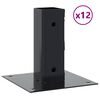 vidaXL Statu pamatnes Kvadrātveida 12 gab Antracīts 51x51 mm