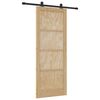 vidaXL Slīdo&scaron;ās durvis ORKDAL Dabiska 83 x 211 cm Priedes masīvkoks