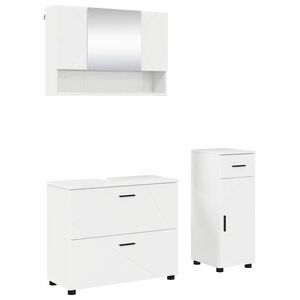 vidaXL Vannas istabas mēbeļu komplekts ar atvilktni ar plauktu 3 pcs