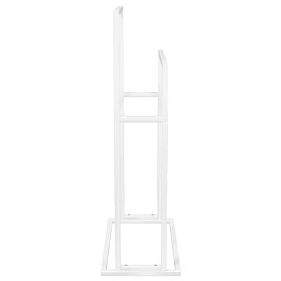 vidaXL dvieļu statīvs, balts, 48x24x78,5 cm, dzelzs