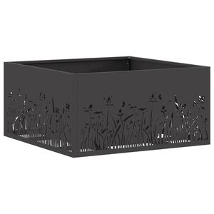 vidaXL Uguns bedre Melna 60 x 60 x 30 cm Tērauds