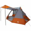 vidaXL Kempinga telts Pelēka un oranža 482 x 360 x 227 cm tafta