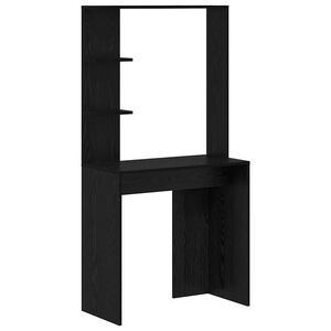 vidaXL Galds Melns ozolkoks Inženierijas koks 78,5 x 37 x 154,5 cm