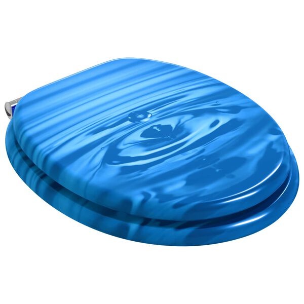 vidaXL tualetes poda sēdekļi ar vāku, 2 gab., zili, ūdens lā&scaron;u dizains